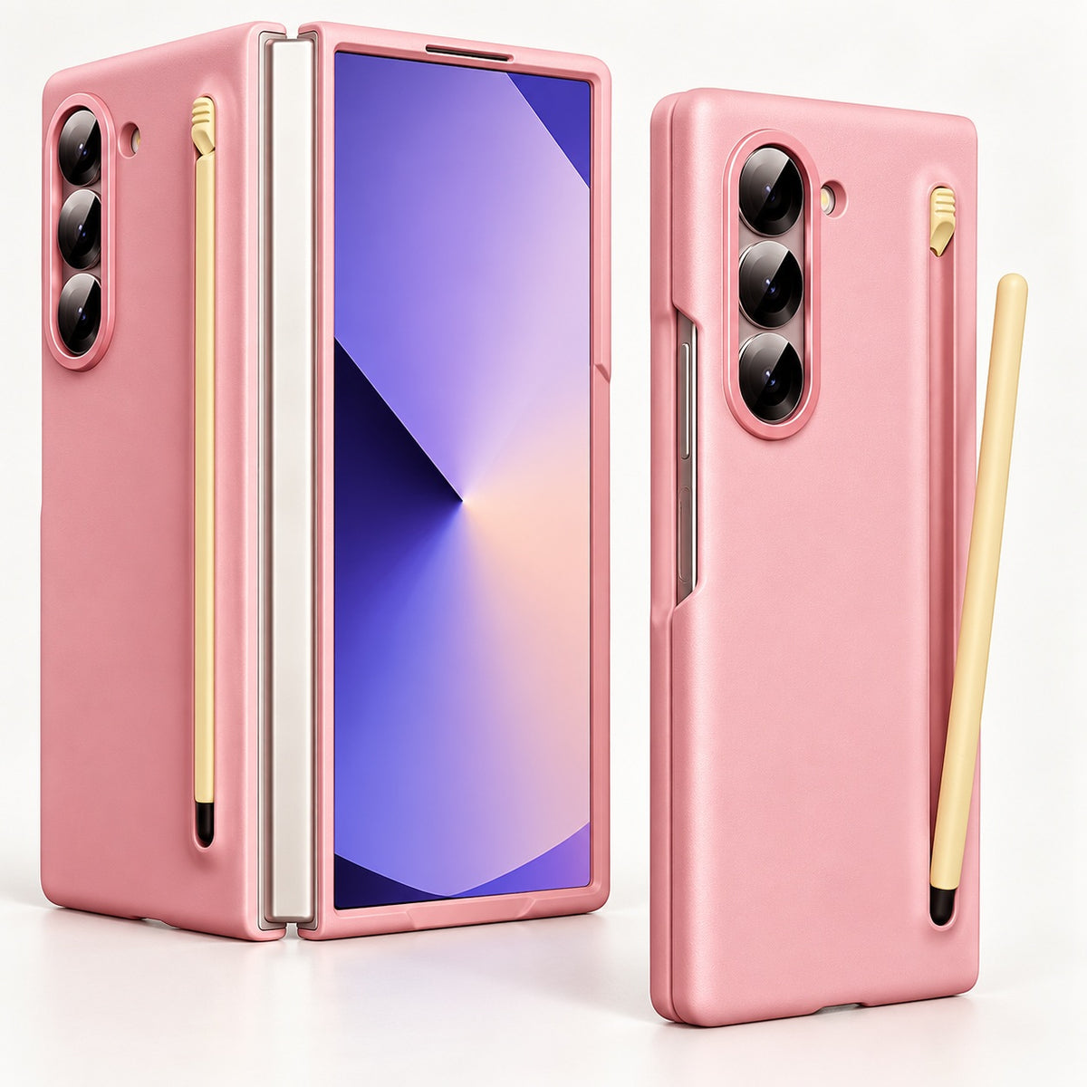 Handfeel Case w Pen Slot for Samsung Galaxy Z Fold 6 - Pink