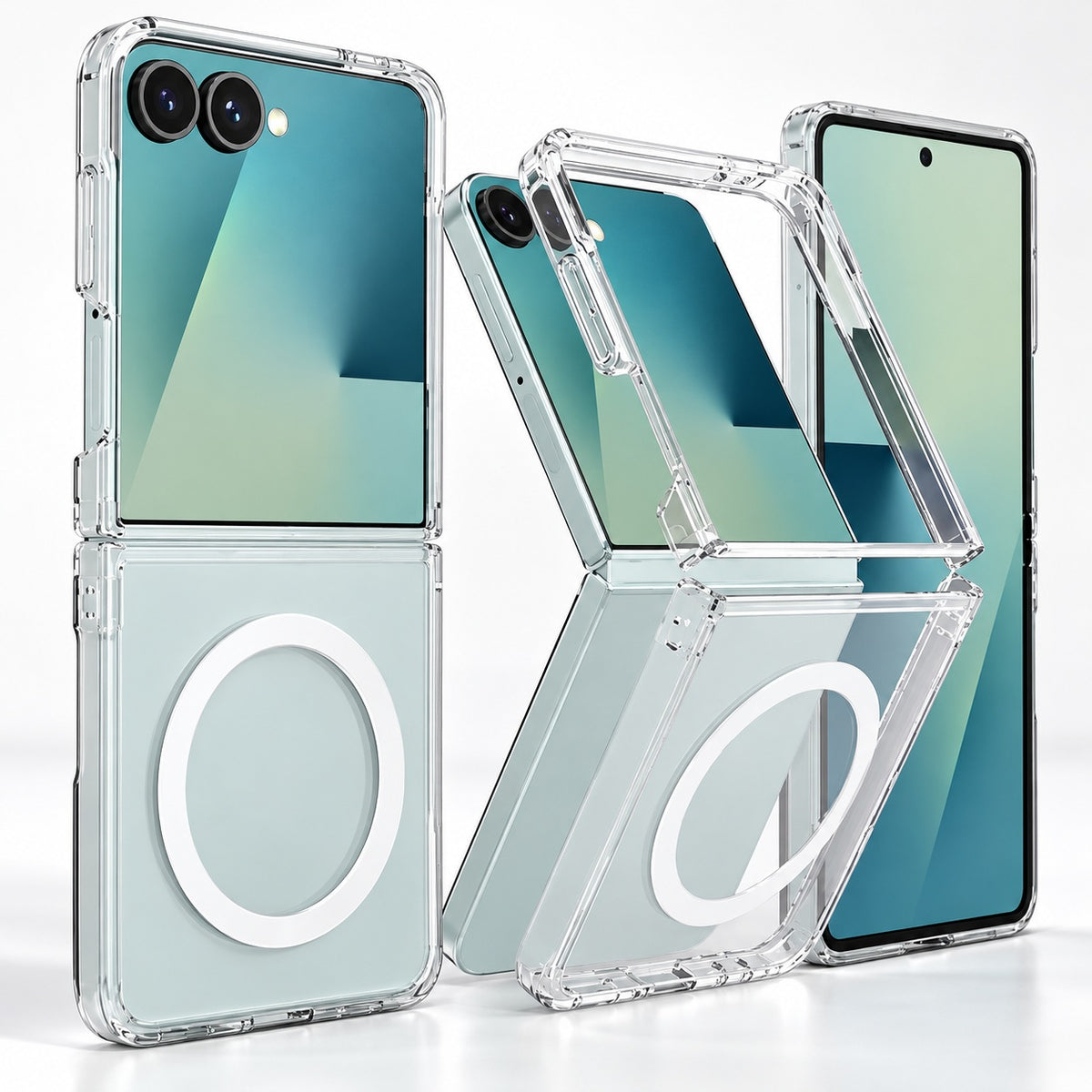 Transparent MagSafe Case for Samsung Galaxy Z Flip 7 - Clear