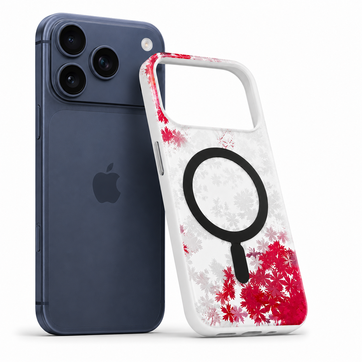 Designer Hot Pink Flower MagSafe Case for Apple iPhone 17 Pro Max Slim Protective Phone Case