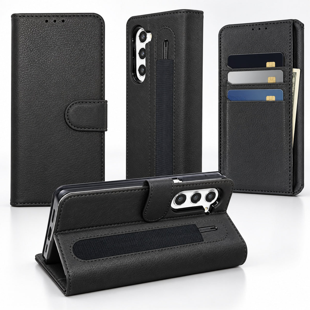 Photo ID Wallet for Samsung Galaxy Z Fold 7 - Black