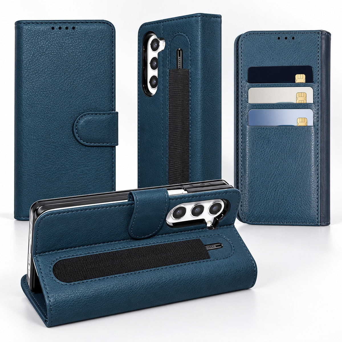 Photo ID Wallet for Samsung Galaxy Z Fold 7 - Navy