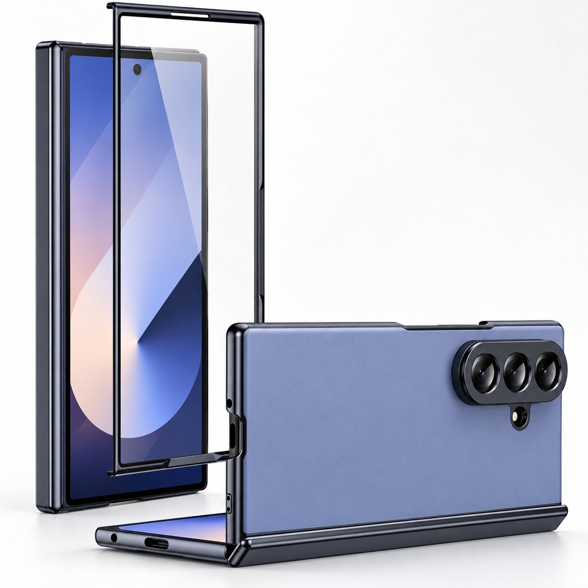 Silq W/ Glass Case Samsung Galaxy Z Fold 7 - Blue