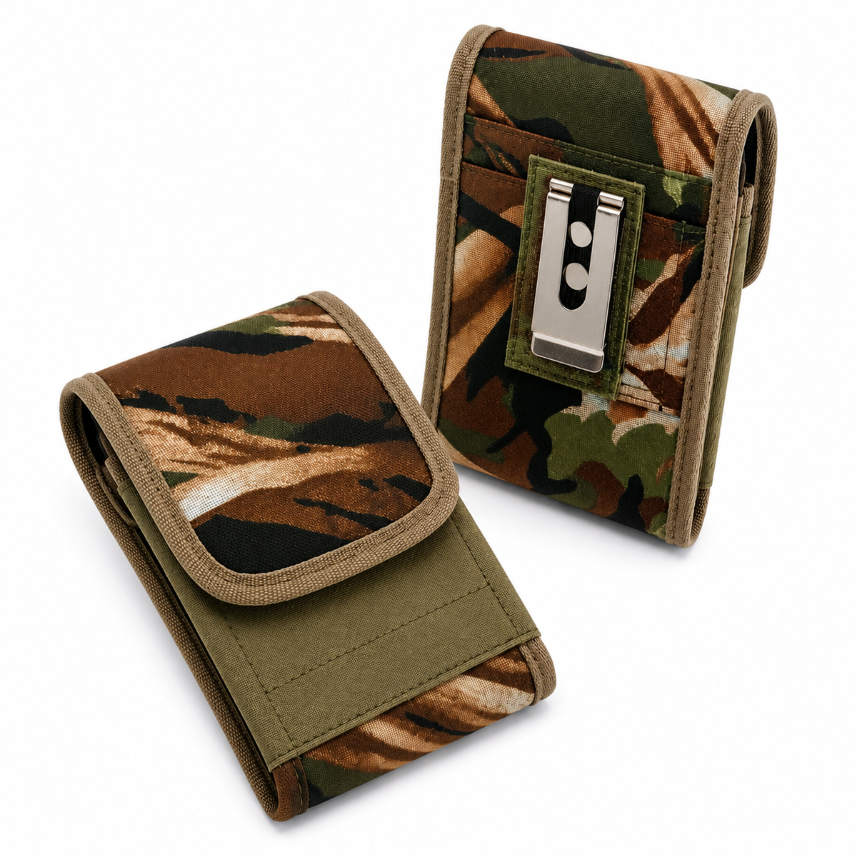 Heavy Duty Camouflage Phone Holster for Apple iPhone 18 Pro Max with Card Holder