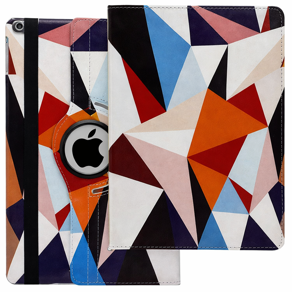 Slim Tablet Case – Rainbow Wave 360 Design | Protective Case