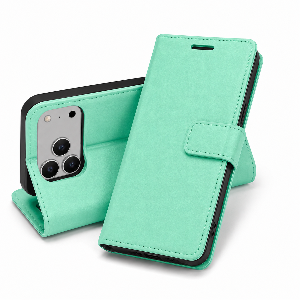 BlueMoon Diary Goospery Case for Apple iPhone 17 Pro Max Luxury Teal Wallet Case
