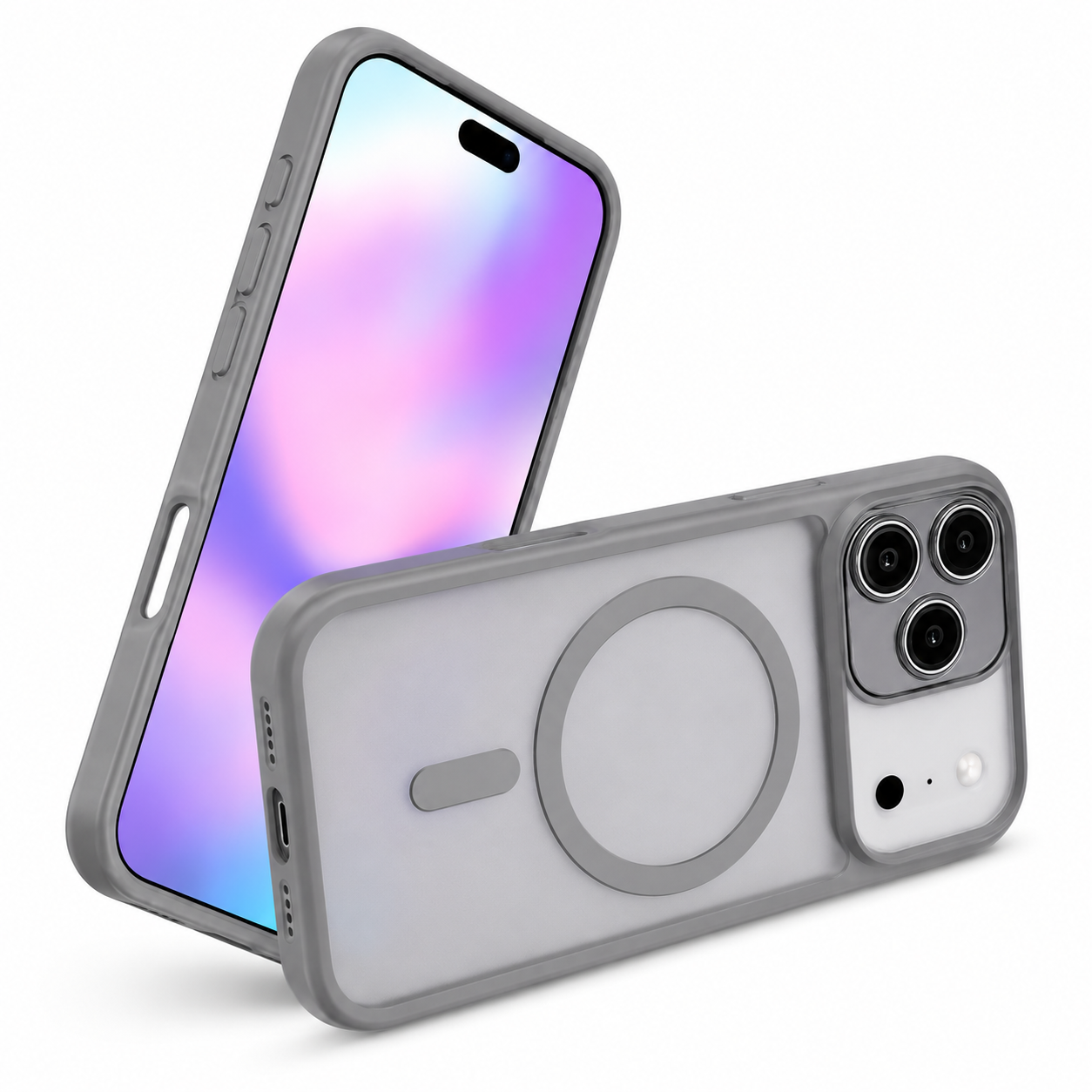 Slim Grey iPhone 17 Pro Max Case, Military Grade Phone Case, Impact Resistant Mobile Cover.