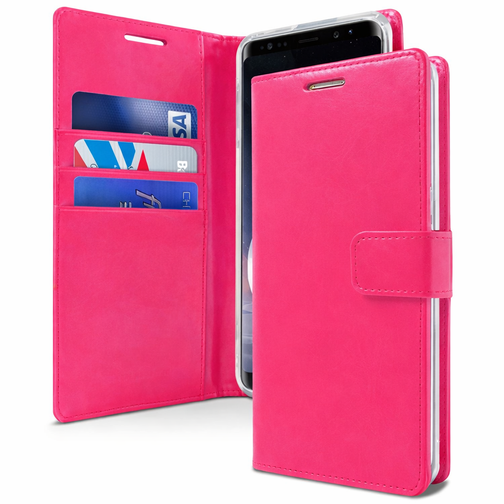 Multi-Card Wallet Phone Case – Hot Pink BlueMoon Diary Cover
