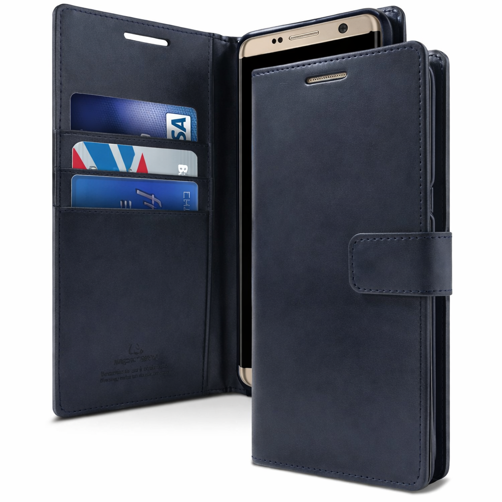 Multi-Card Wallet Phone Case – Navy BlueMoon Diary Cover