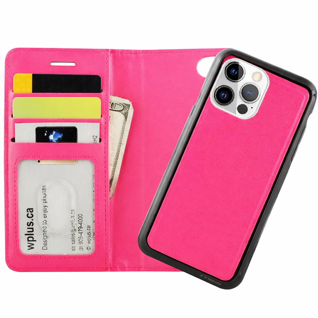 Photo ID Wallet Phone Case – Hot Pink Magnet Protective Cover