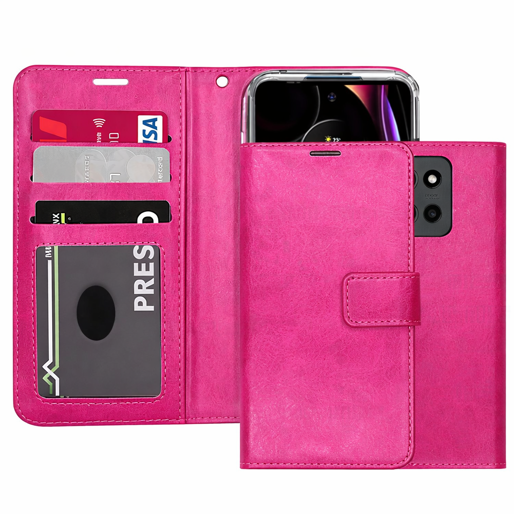 Photo ID Multi-Card Wallet Phone Case – Hot Pink Protective Cover