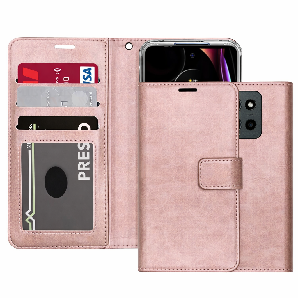 Photo ID Multi-Card Wallet Phone Case – Rose Gold Protective Cover