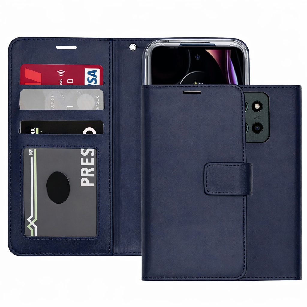 Photo ID Multi-Card Wallet Phone Case – Navy Protective Cover