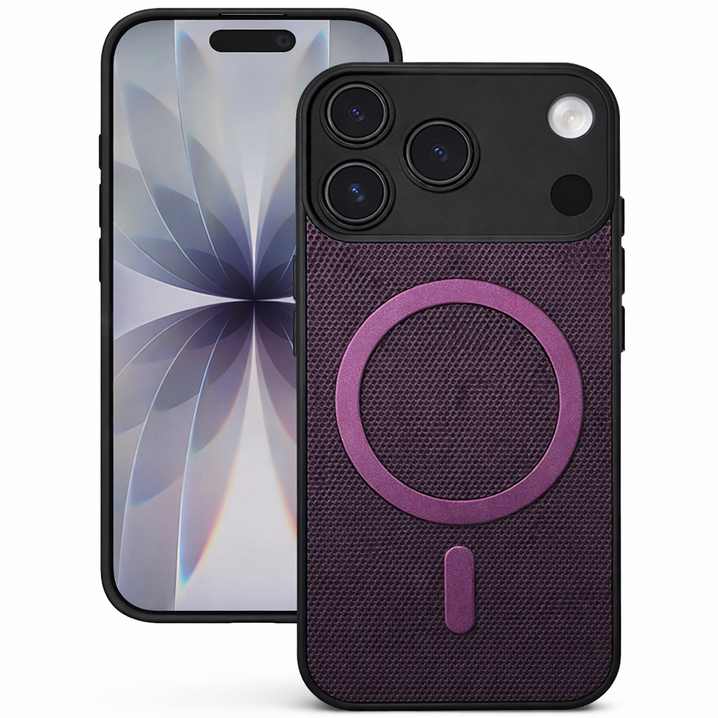 Dual Layer Phone Case – Purple Grip Weave Cover MagSafe Compatible
