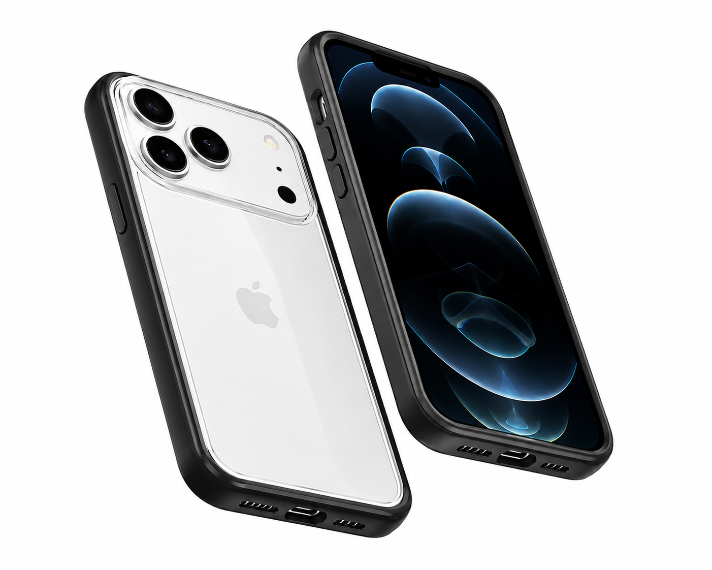 Slim Transparent Armor Cover for Apple iPhone 17 Pro Max with Shockproof TPU Bumper, Raised Camera Protection, and Clear Designer Case