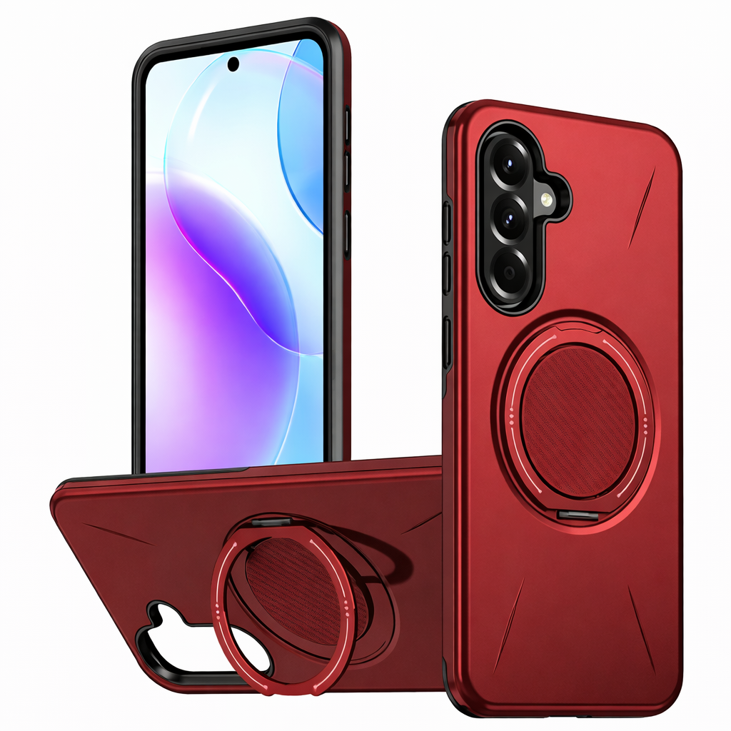 Dual Layer Phone Case – Red Forge Cover MagSafe Compatible With Ring Stand