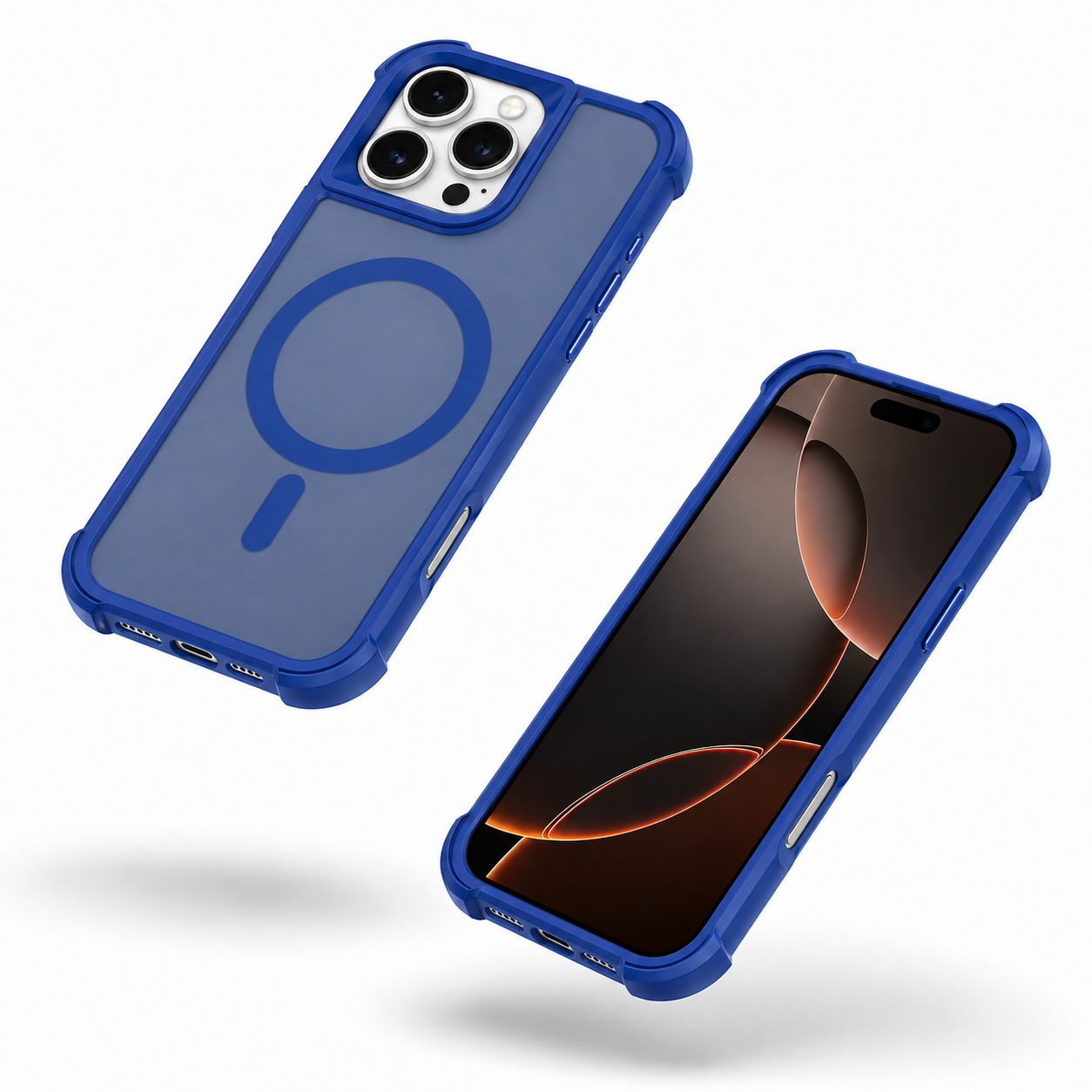 Slim MagSafe compatible blue iPhone 12 Pro Apex case