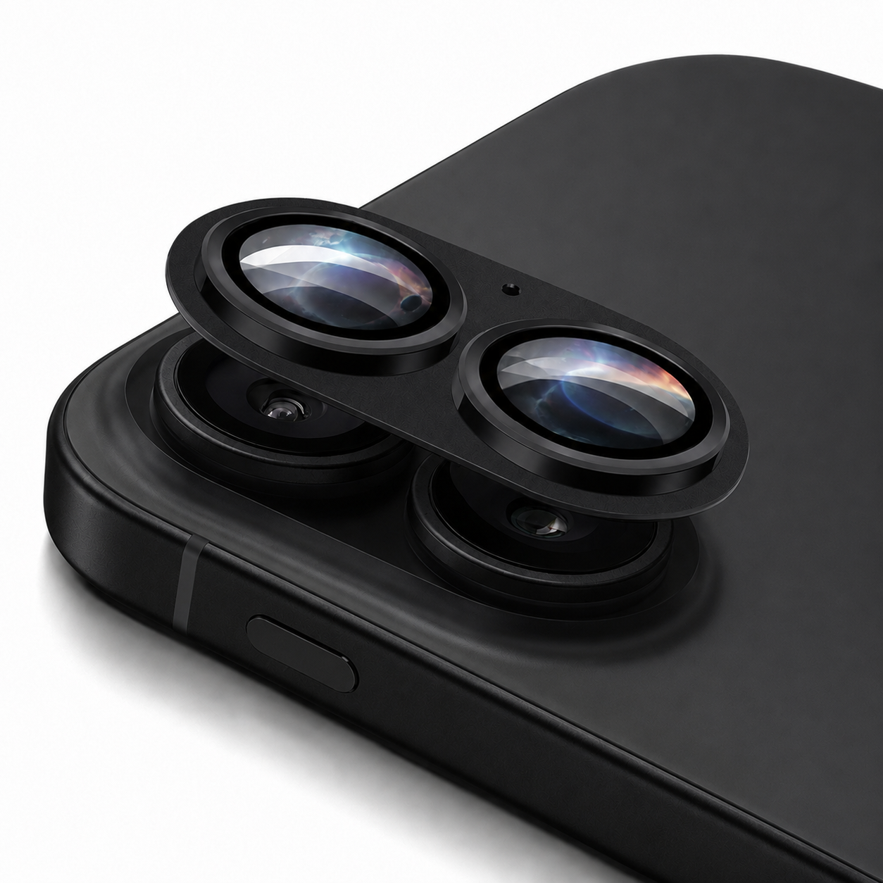 iPhone 17 black camera lens guard close-up product image
