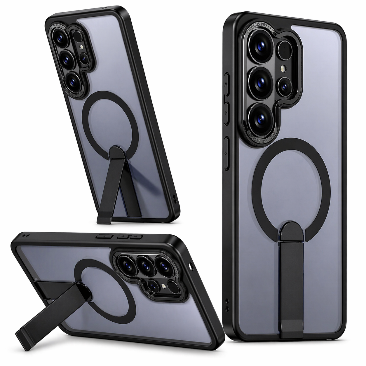 Dual Layer Phone Case – Black Cover MagSafe Compatible With iStand