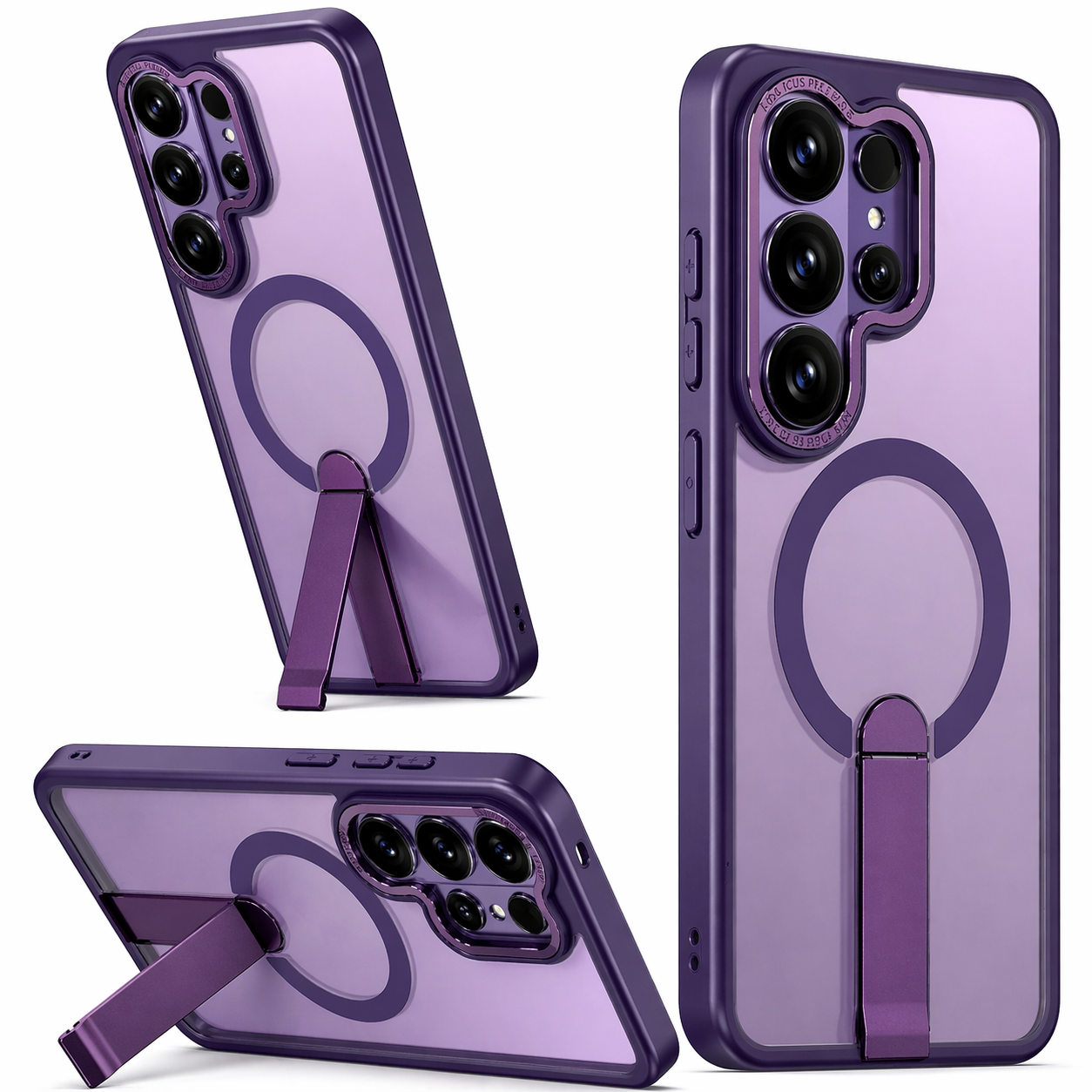 Dual Layer Phone Case – Purple Cover MagSafe Compatible With iStand