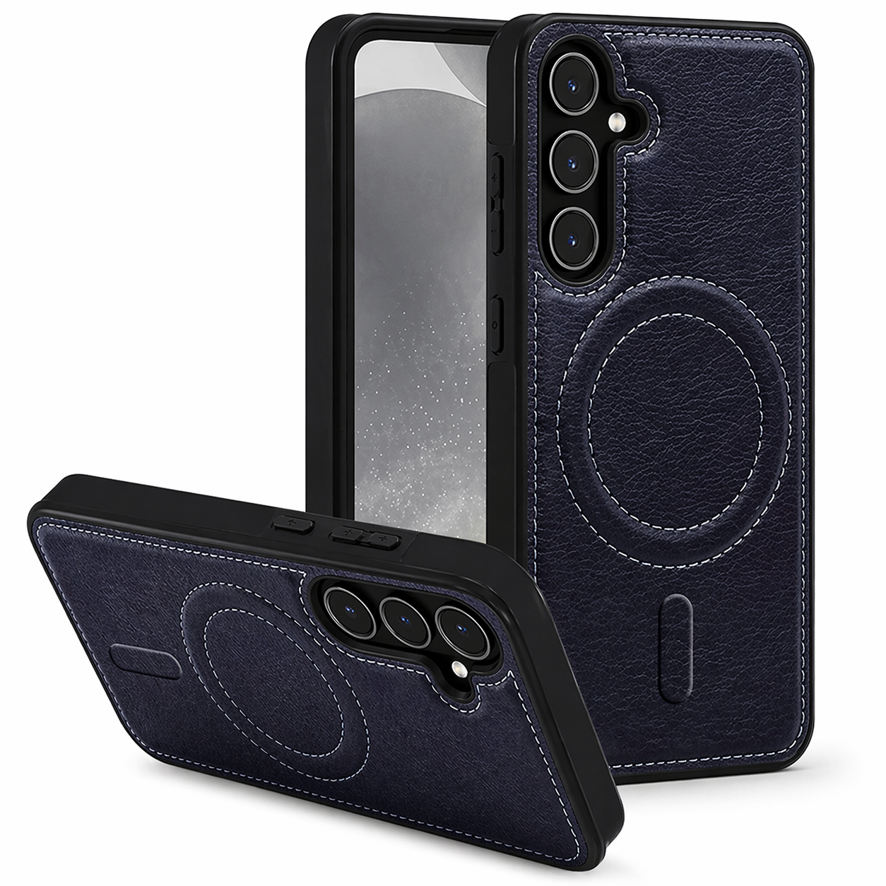 Dual Layer Phone Case – Navy Engraved Cover MagSafe Compatible