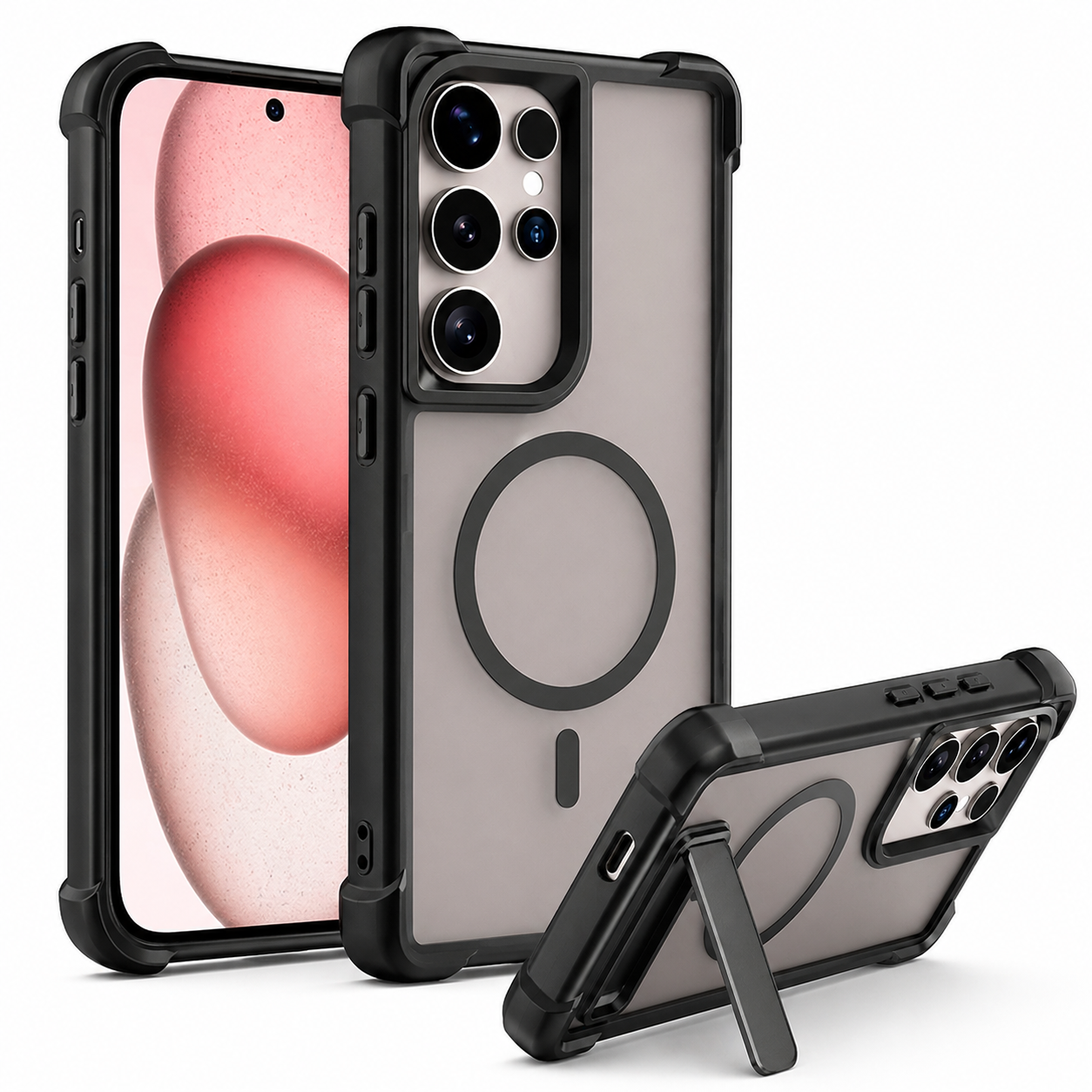 Dual Layer Phone Case – Black Apex Cover MagSafe Compatible
