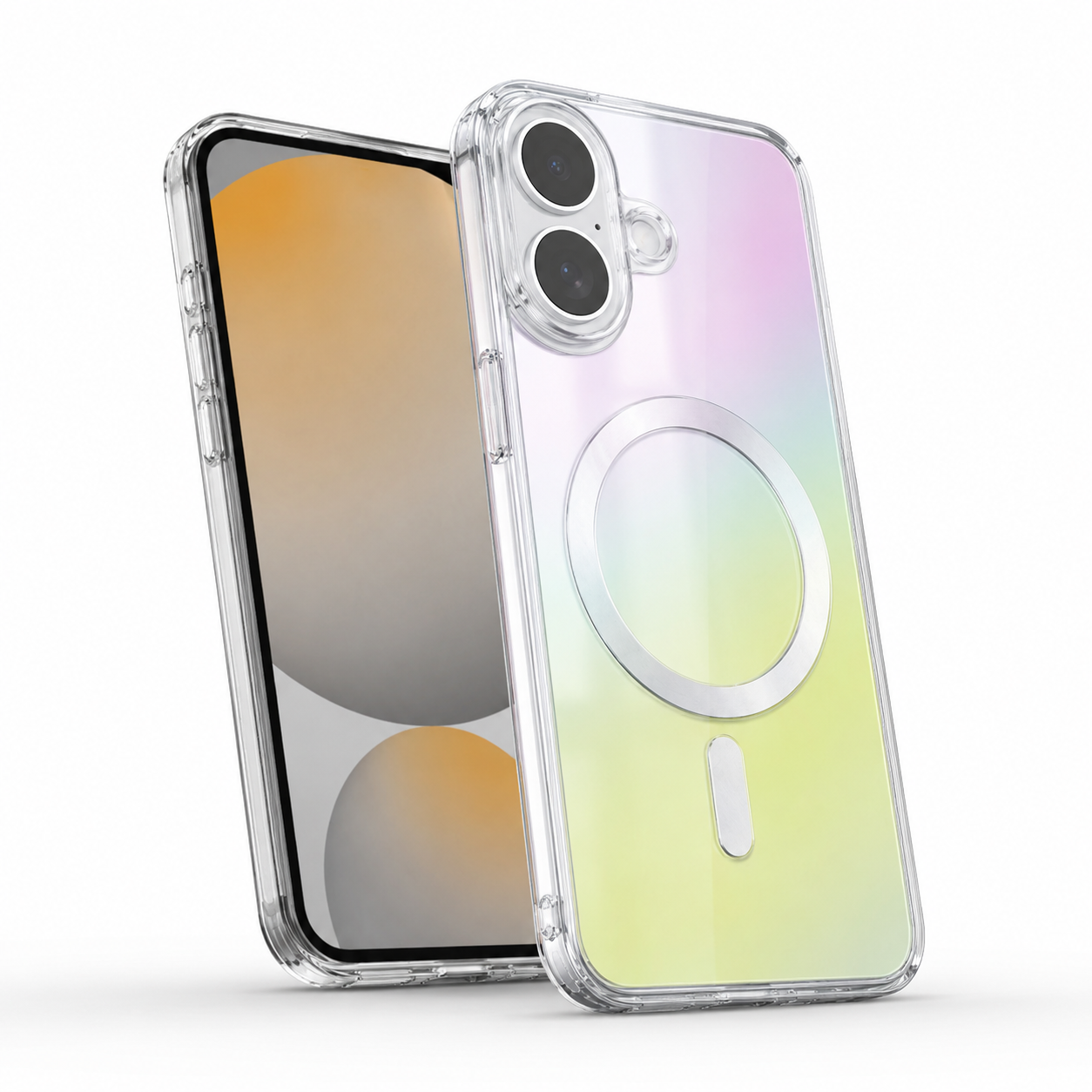 Luxury rainbow mobile cover for iPhone 17 with slim protective design