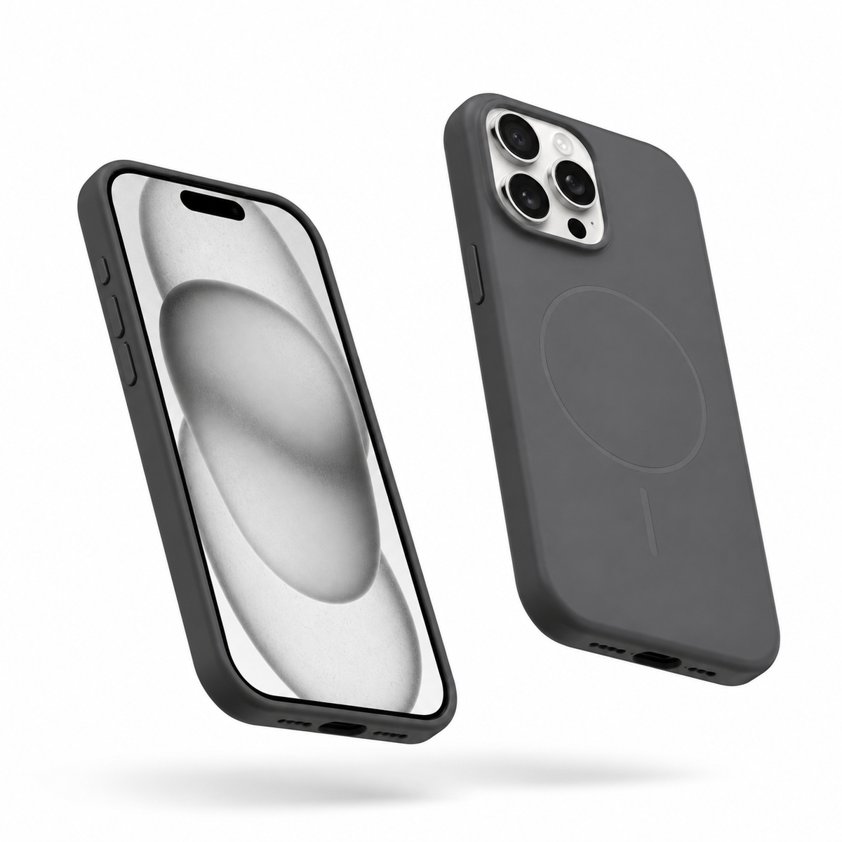 MagSafe Vibrant Silicone Case for Apple iPhone 15 Pro Max - Grey - alternate product view