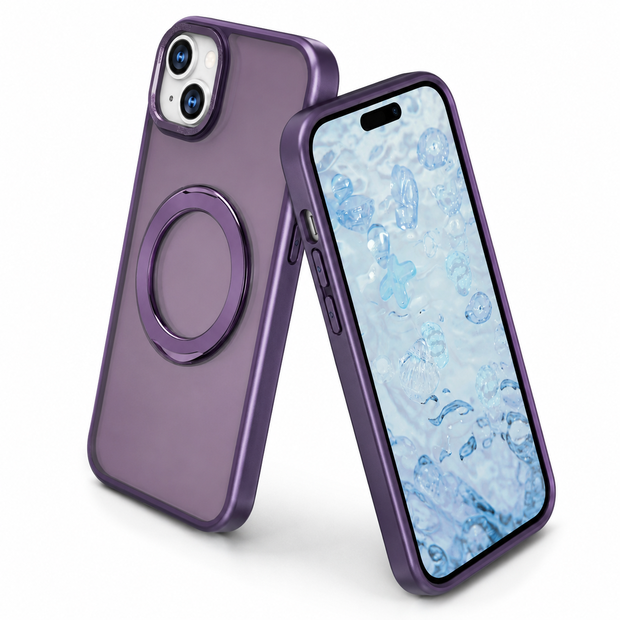 MagSafe Tilt Ring Stand Case for Apple iPhone 15 - Deep Purple