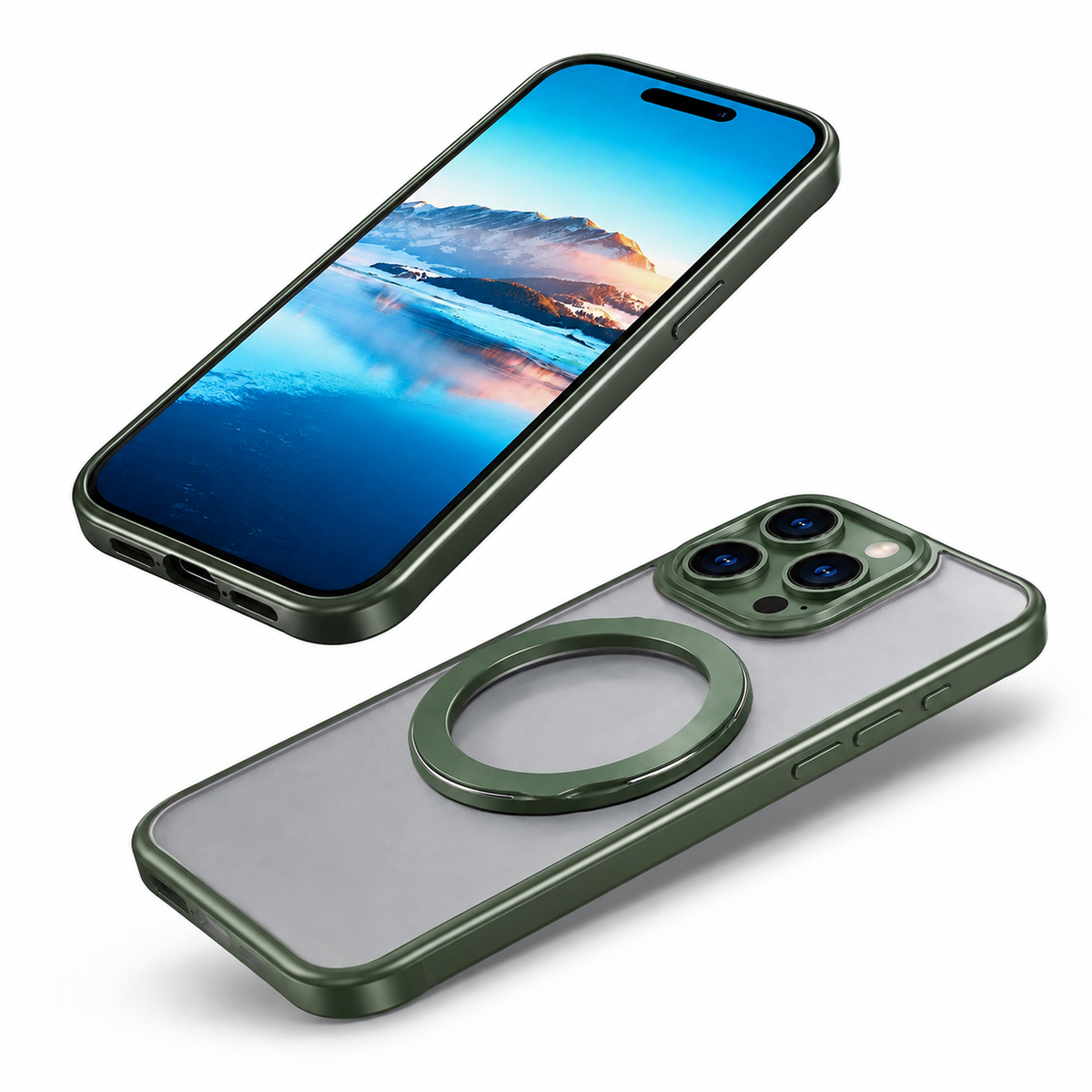 MagSafe Tilt Ring Stand Case Apple iPhone 15 Pro - Green - alternate product view