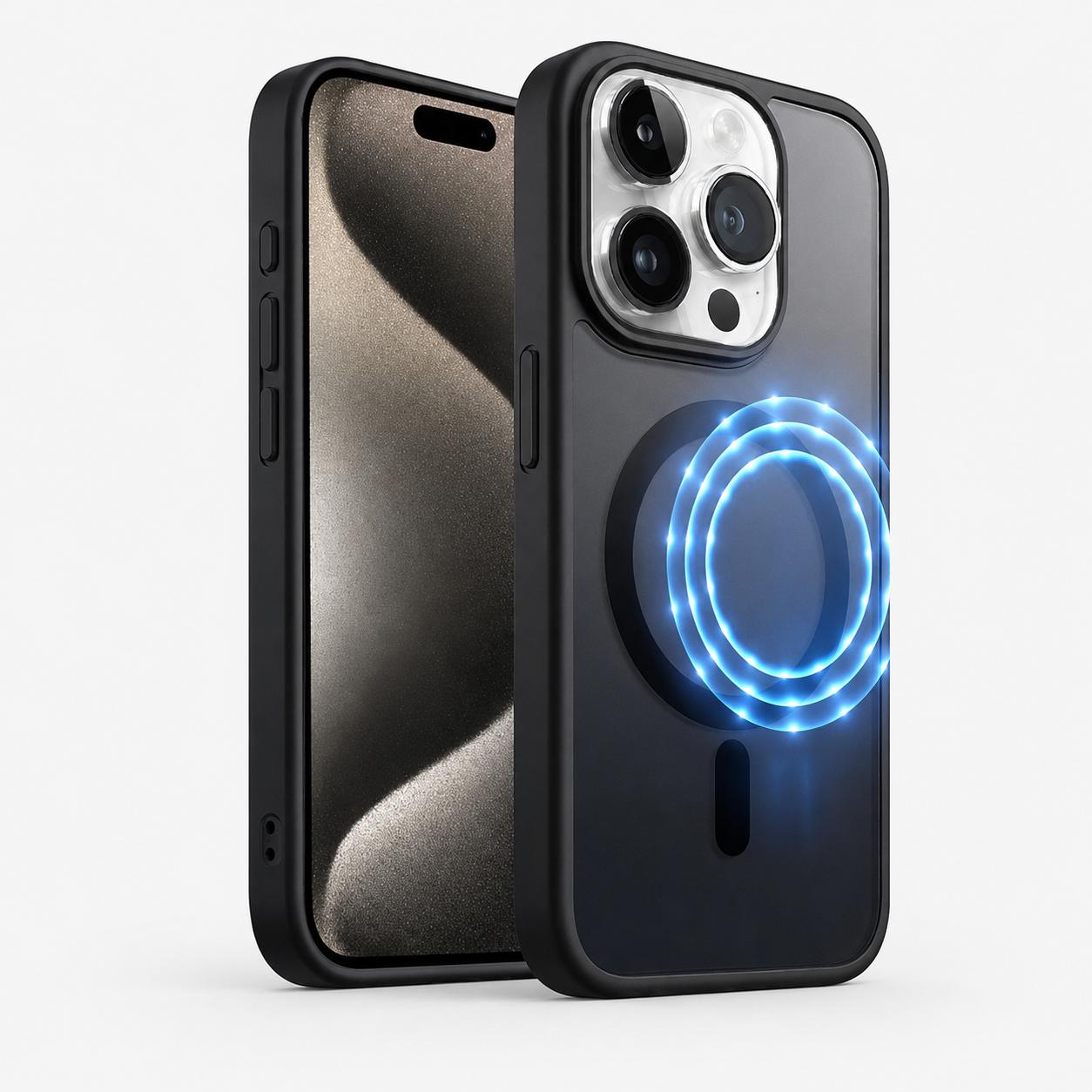 Matte Rubberized MagSafe Case for Apple iPhone 16 Pro Max - Black