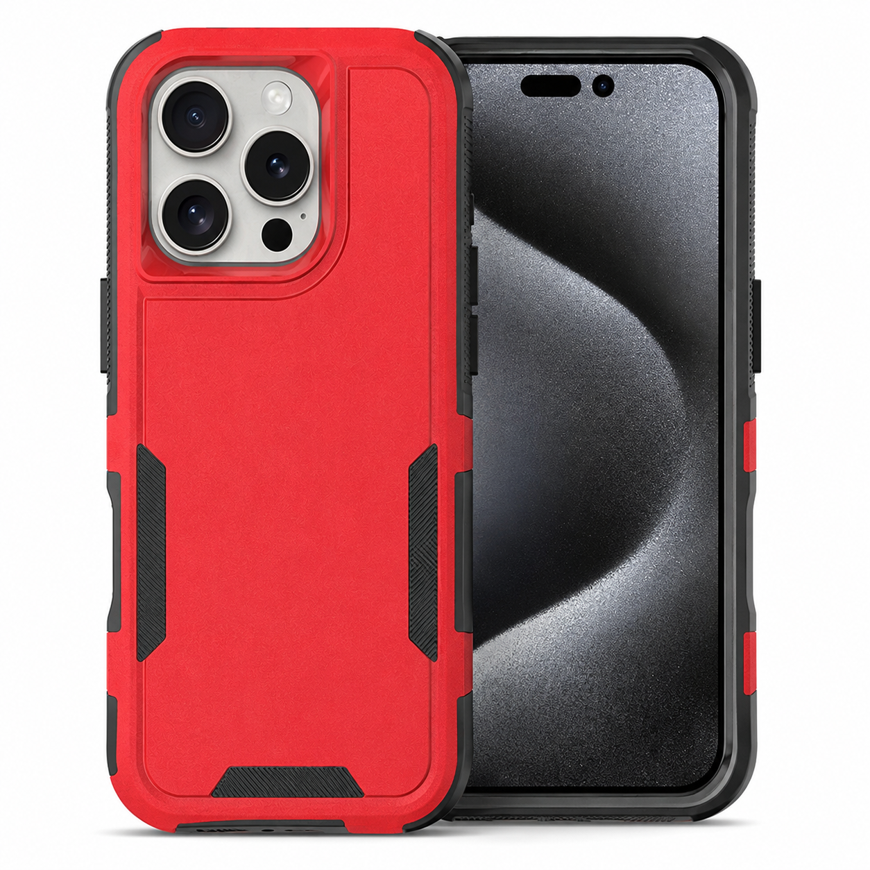 Slim Matte Comm Lite Protective Case for Apple iPhone 16 Pro Max - Red