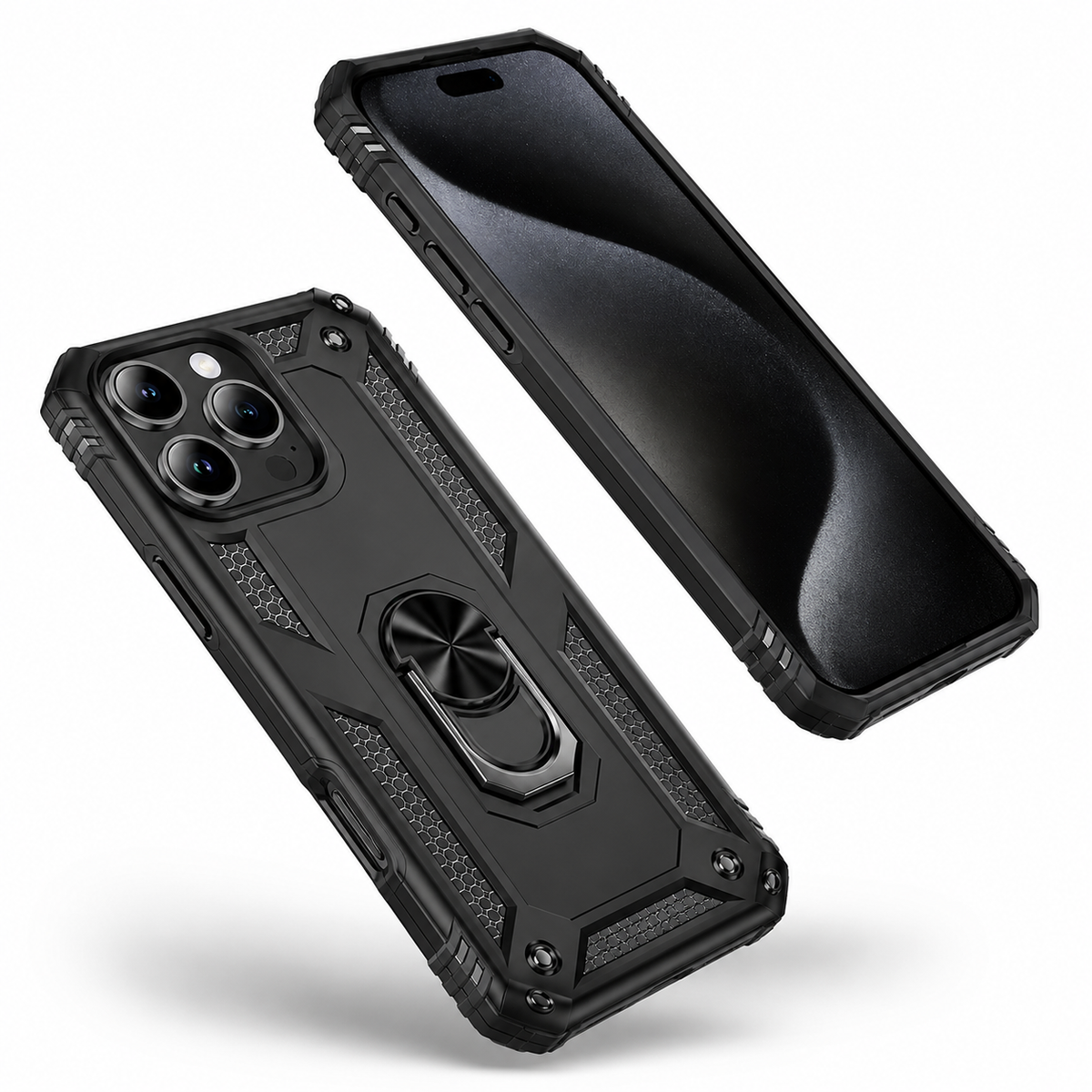 Anti-Drop Hybrid Case for Apple iPhone 15 Pro - Black - alternate product view