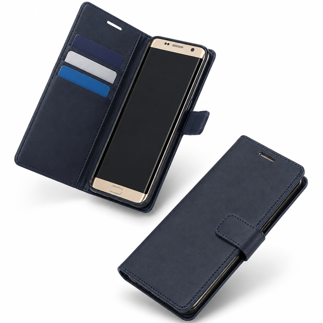 Buy iPhone wallet cases online Canada – Navy BlueMoon case