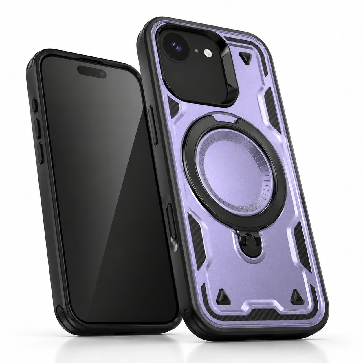 Apple iPhone 17e and 16e purple Sparta Case angled view – mobile accessories Canada