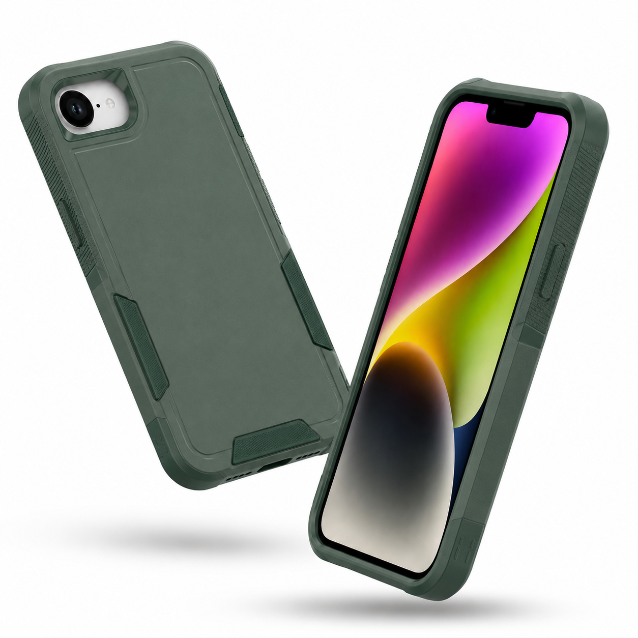 Midnight Green lightweight case with raised screen edges