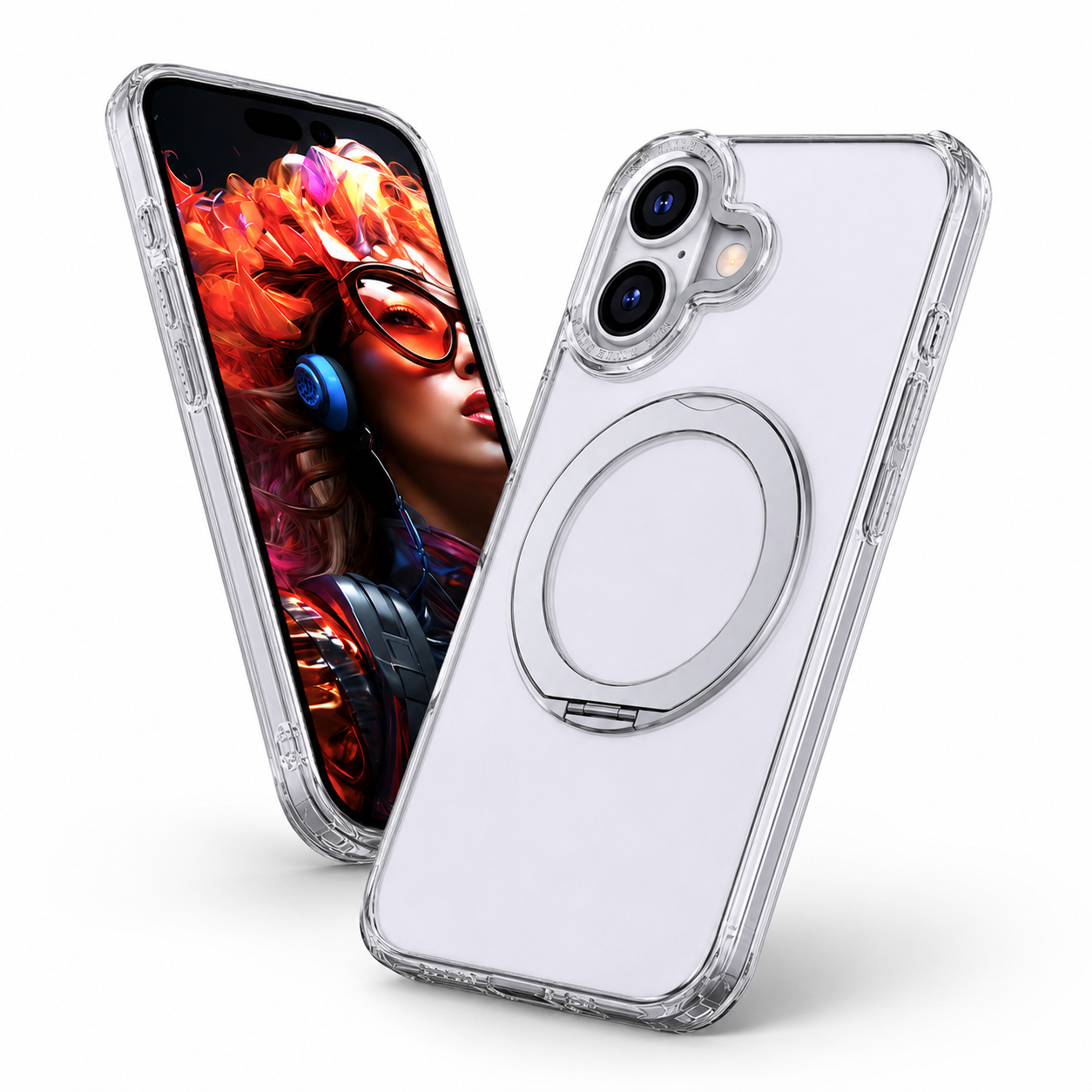 Slim Silver Apple iPhone 16 MagSafe Compatible Protective Mobile Cover