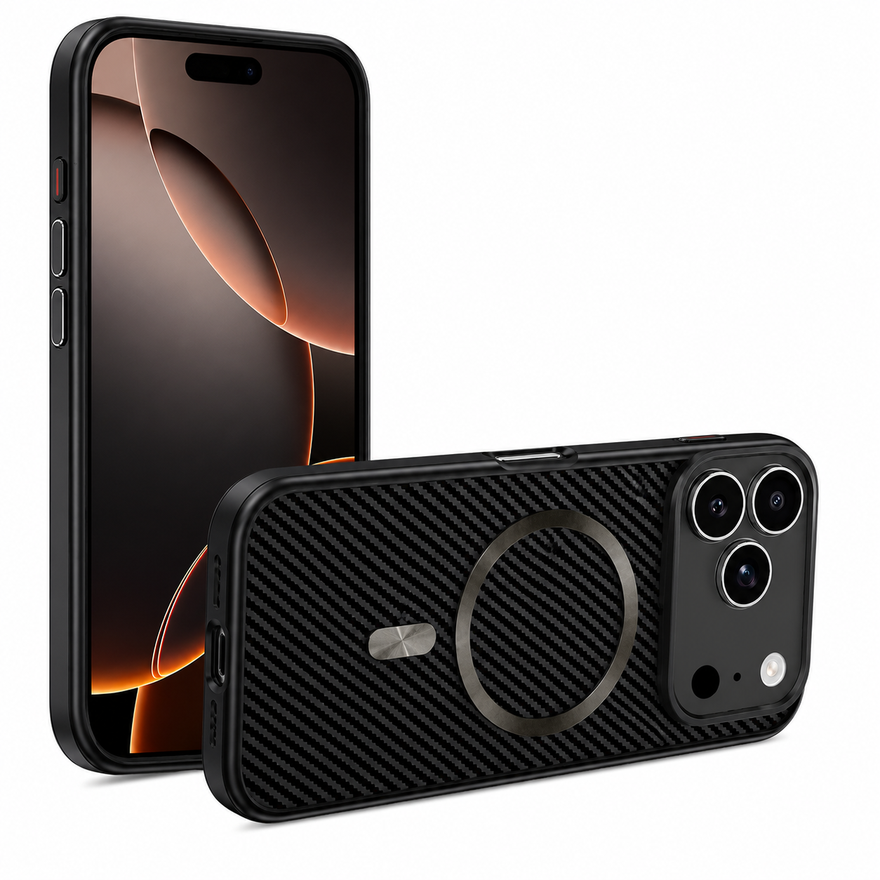Military Grade Drop Protection Carbon Fiber iPhone 17 Pro Max Cover