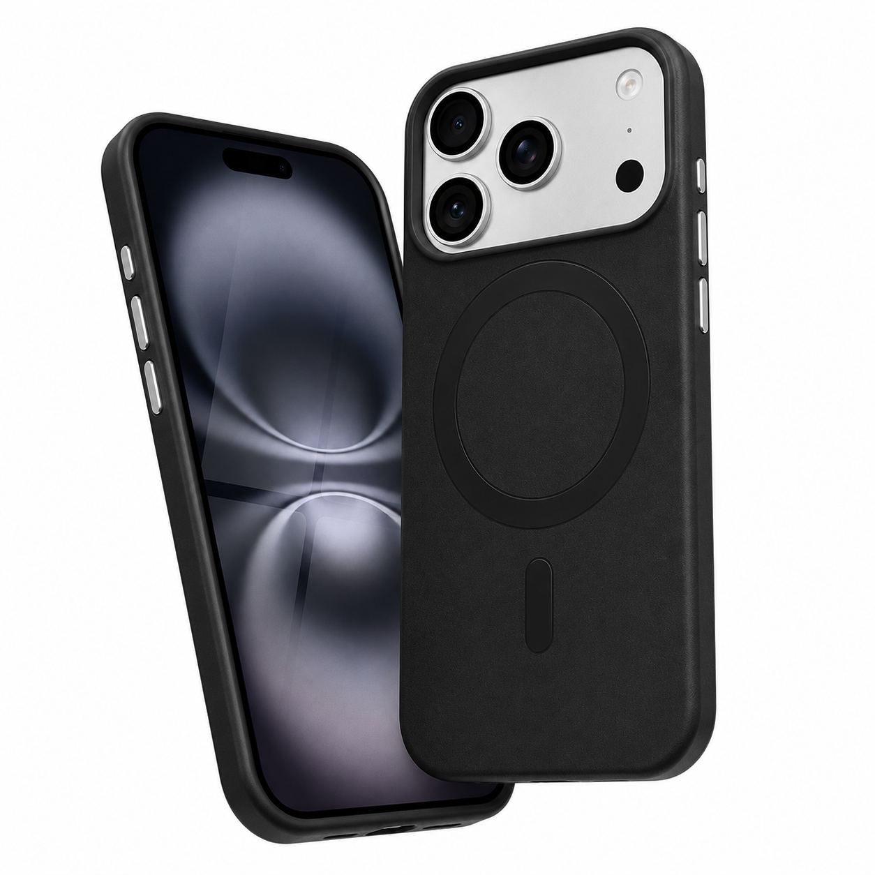 Shockproof Black Phone Case for Apple iPhone 17 Pro Max with MagSafe Support