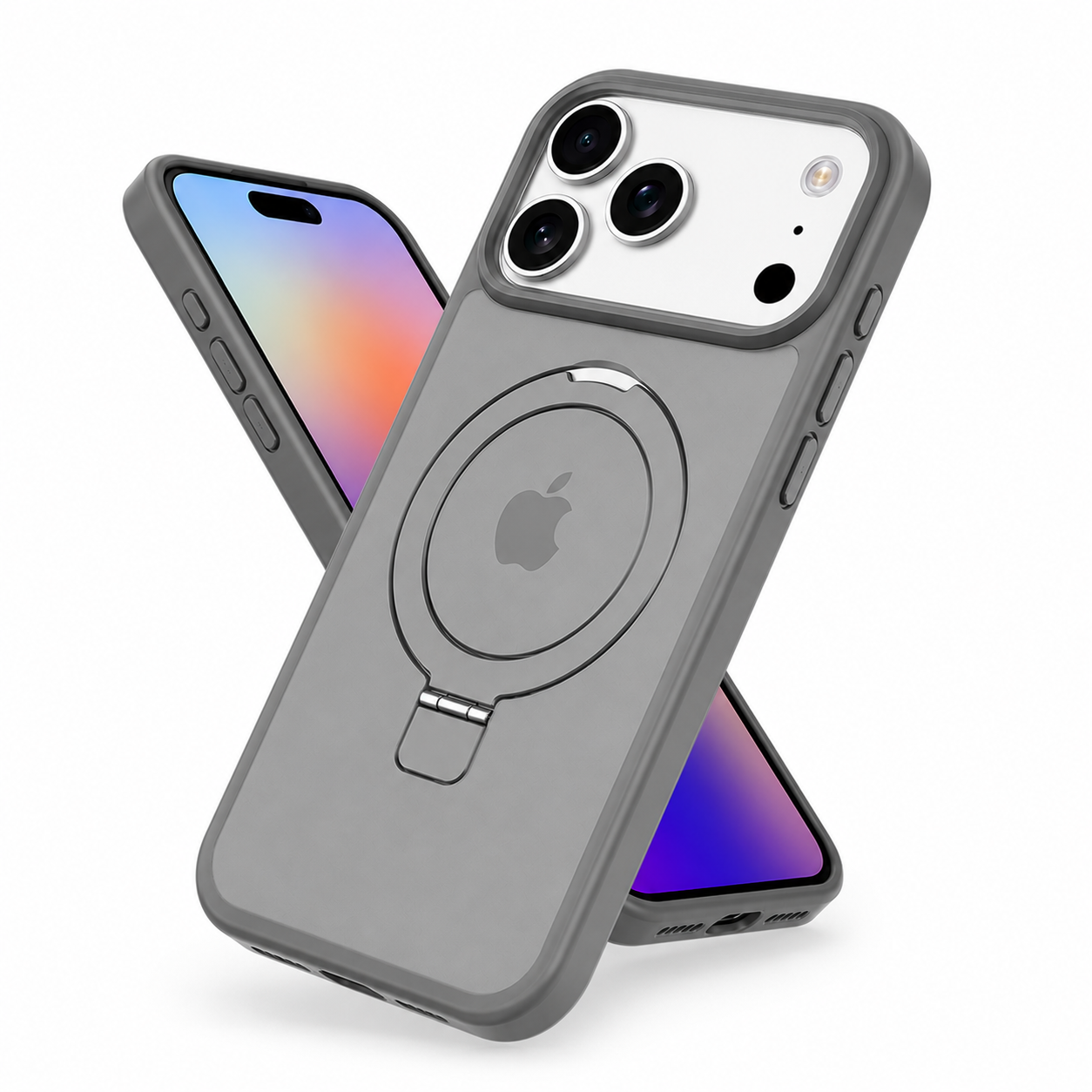 Grey Shockproof MagSafe Phone Case for Apple iPhone 17 Pro Max Wireless Charging Compatible