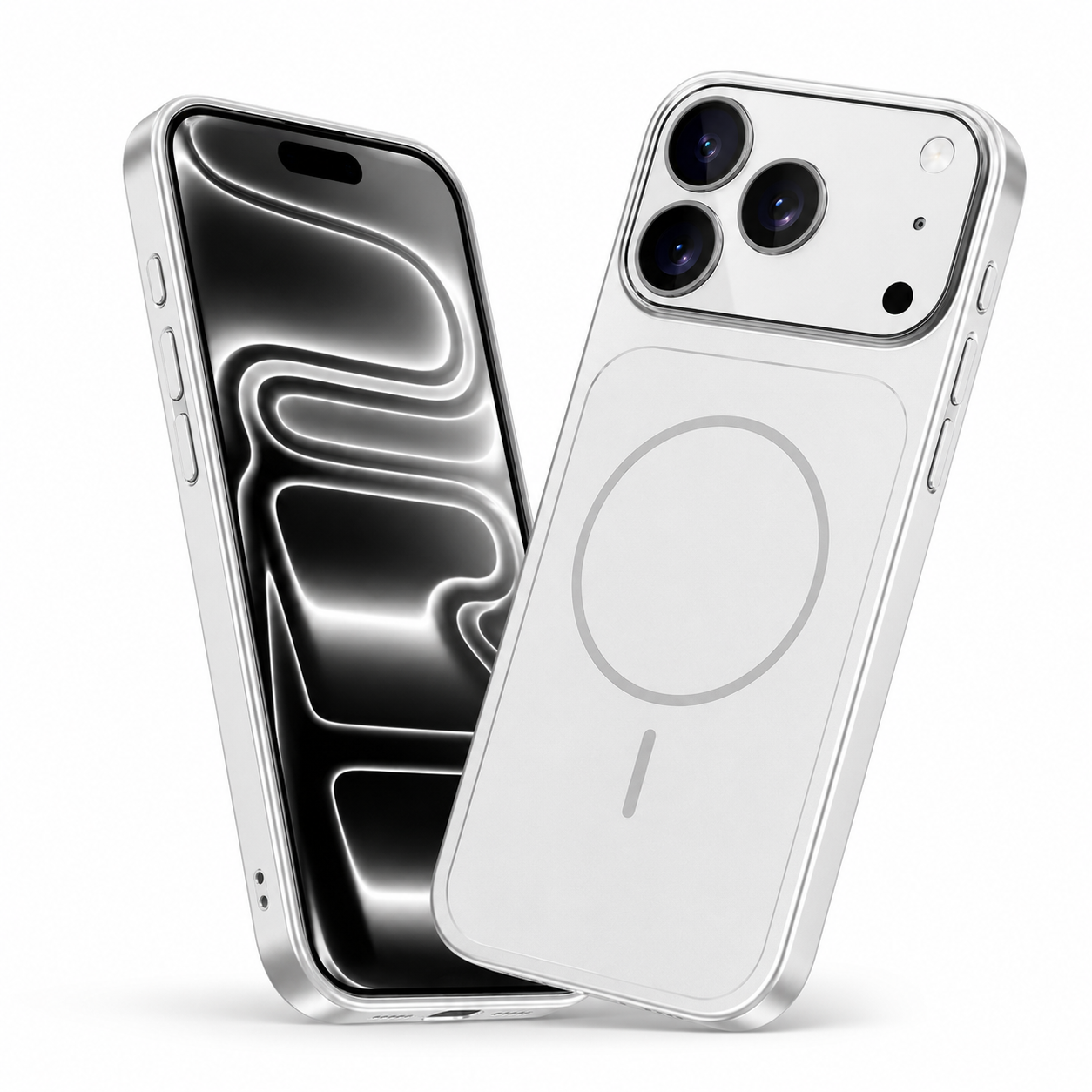 Impact Resistant Silver Protective Case for Apple iPhone 17 Pro Max Camera Protection