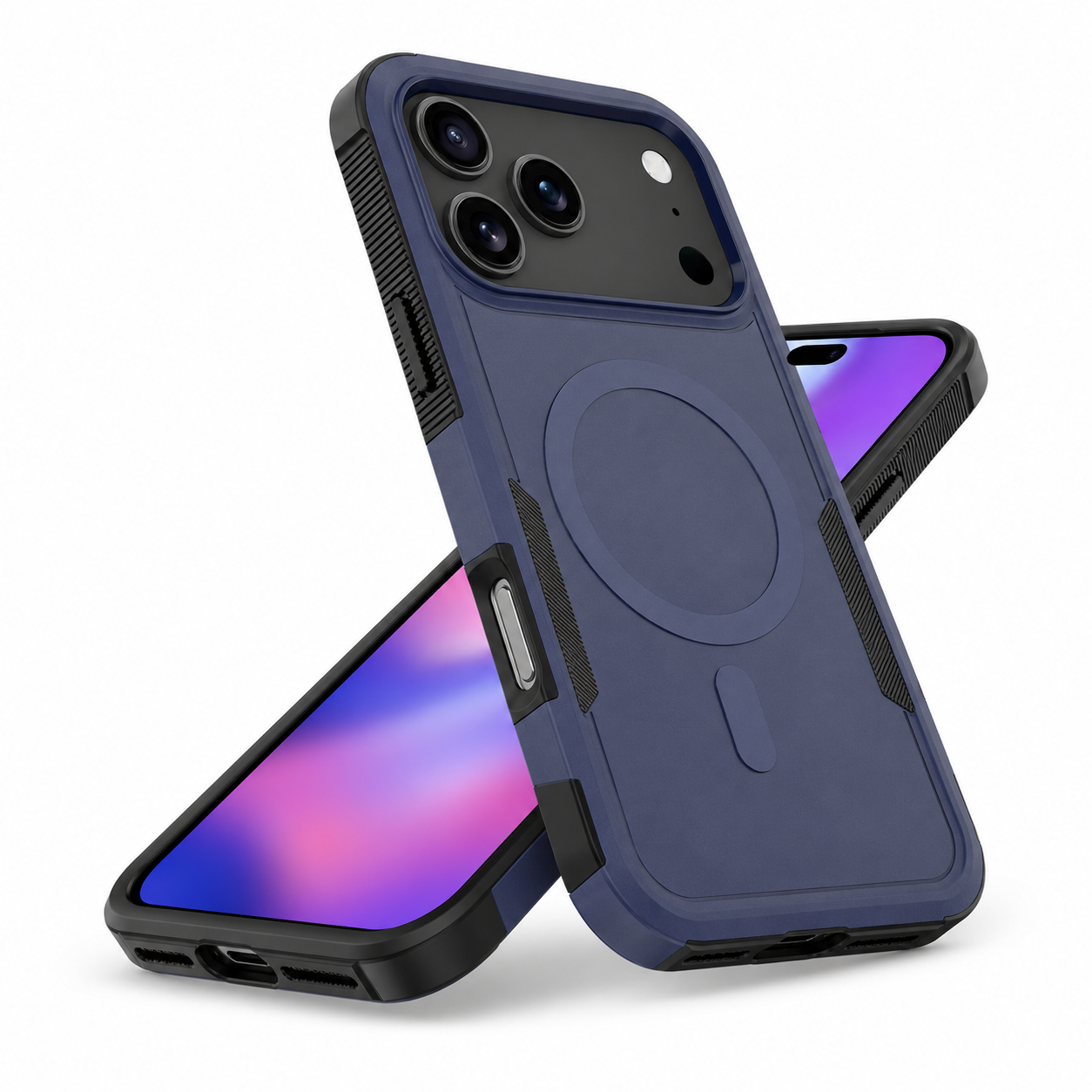 Premium Navy Mobile Phone Case for Apple iPhone 17 Pro Max with Wireless Charging Compatible MagSafe Cover