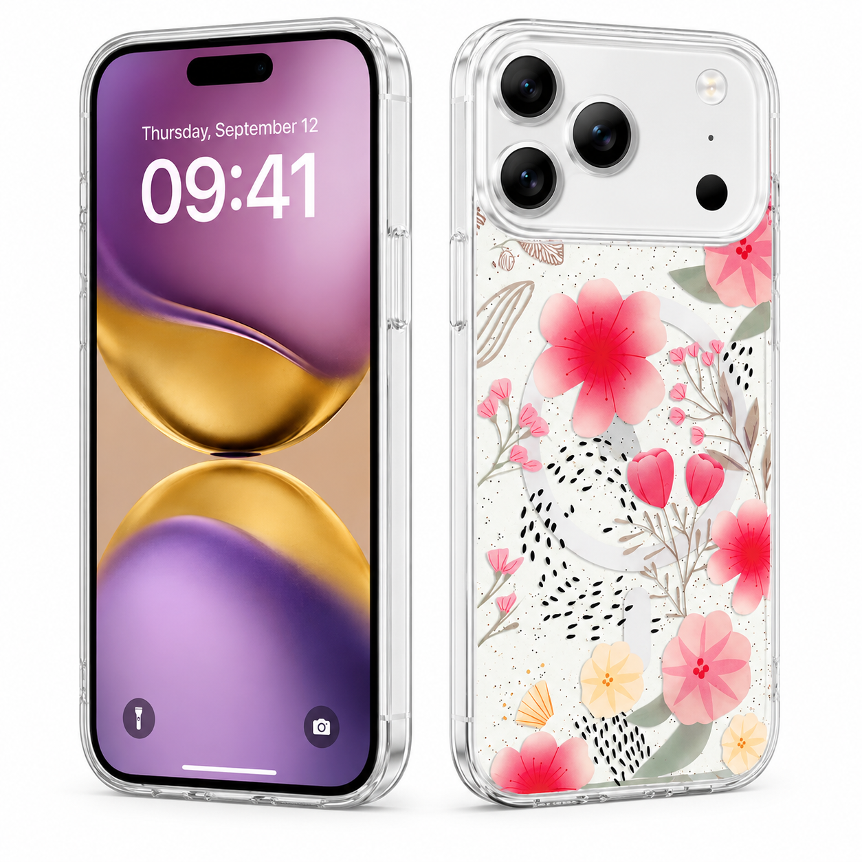 Premium Pink Flower iPhone 17 Pro Max Case Durable Protective Smartphone Cover