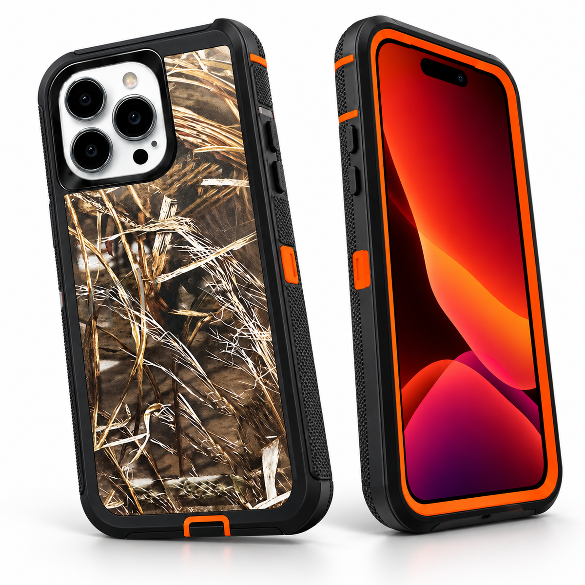Camouflage Defender for Apple iPhone 16 Pro Max - Orange - alternate product view