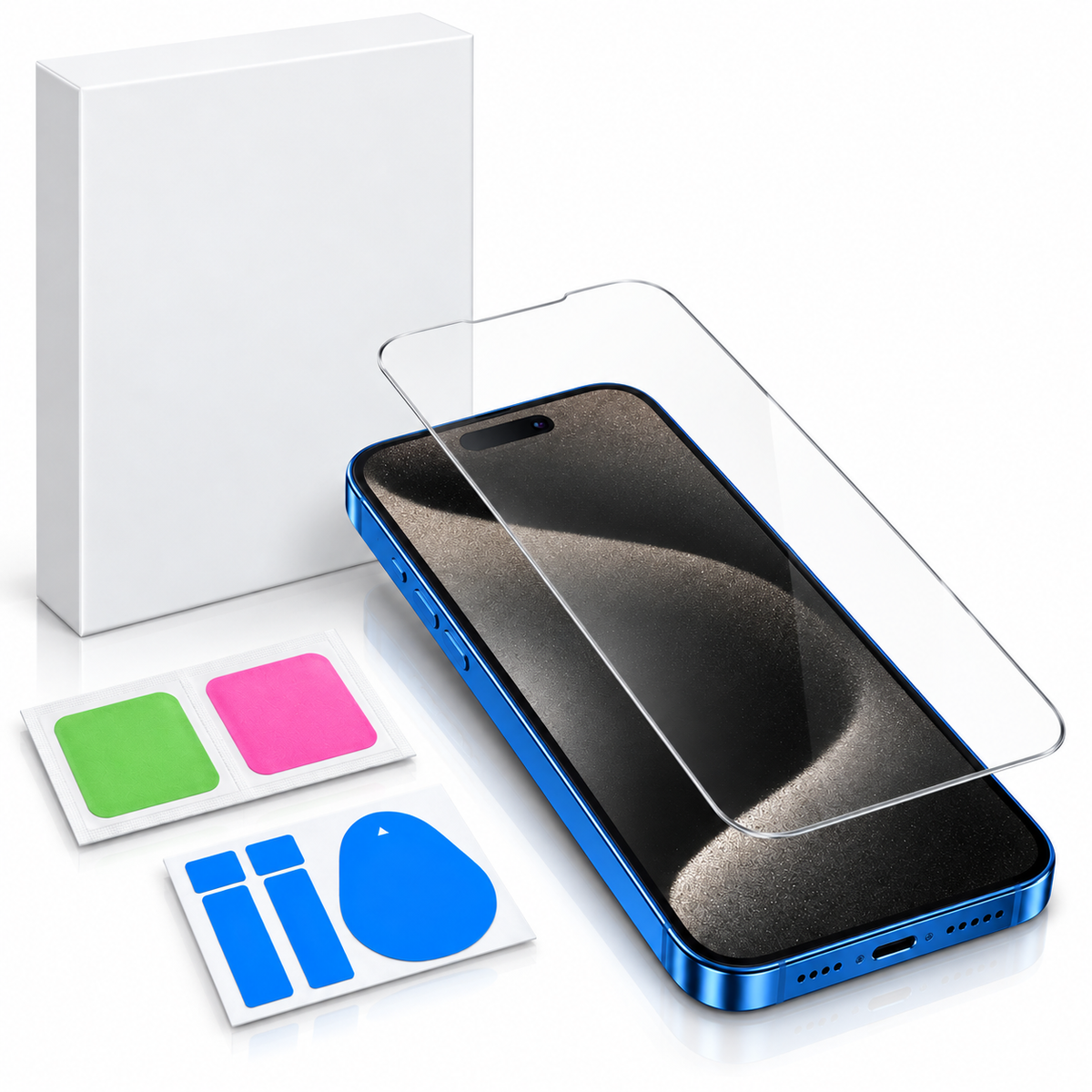 Clear Regular Tempered Glass for Apple iPhone 15 Pro Max - alternate product view