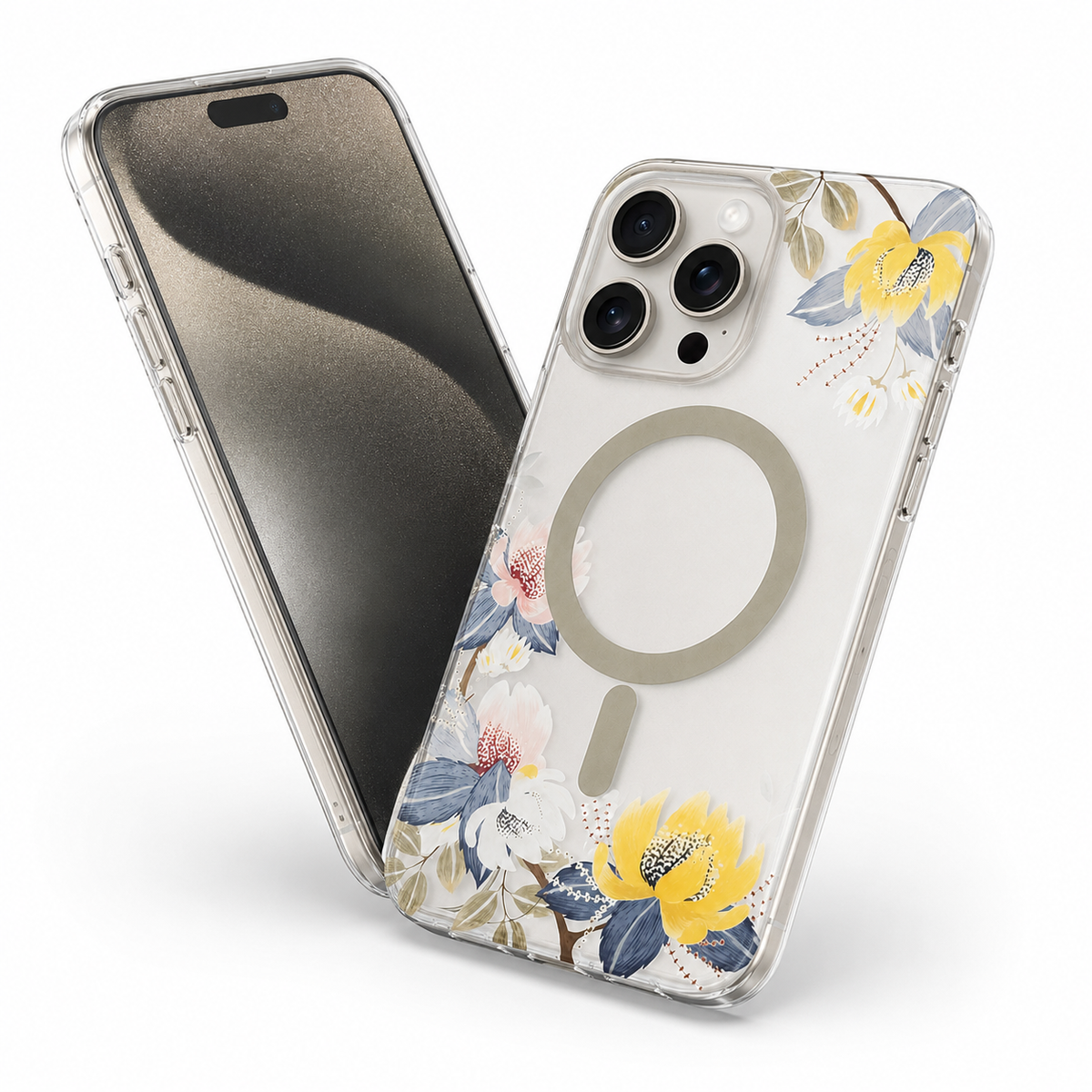 Frosted MagSafe Flower Case for Apple iPhone 14 - Yellow