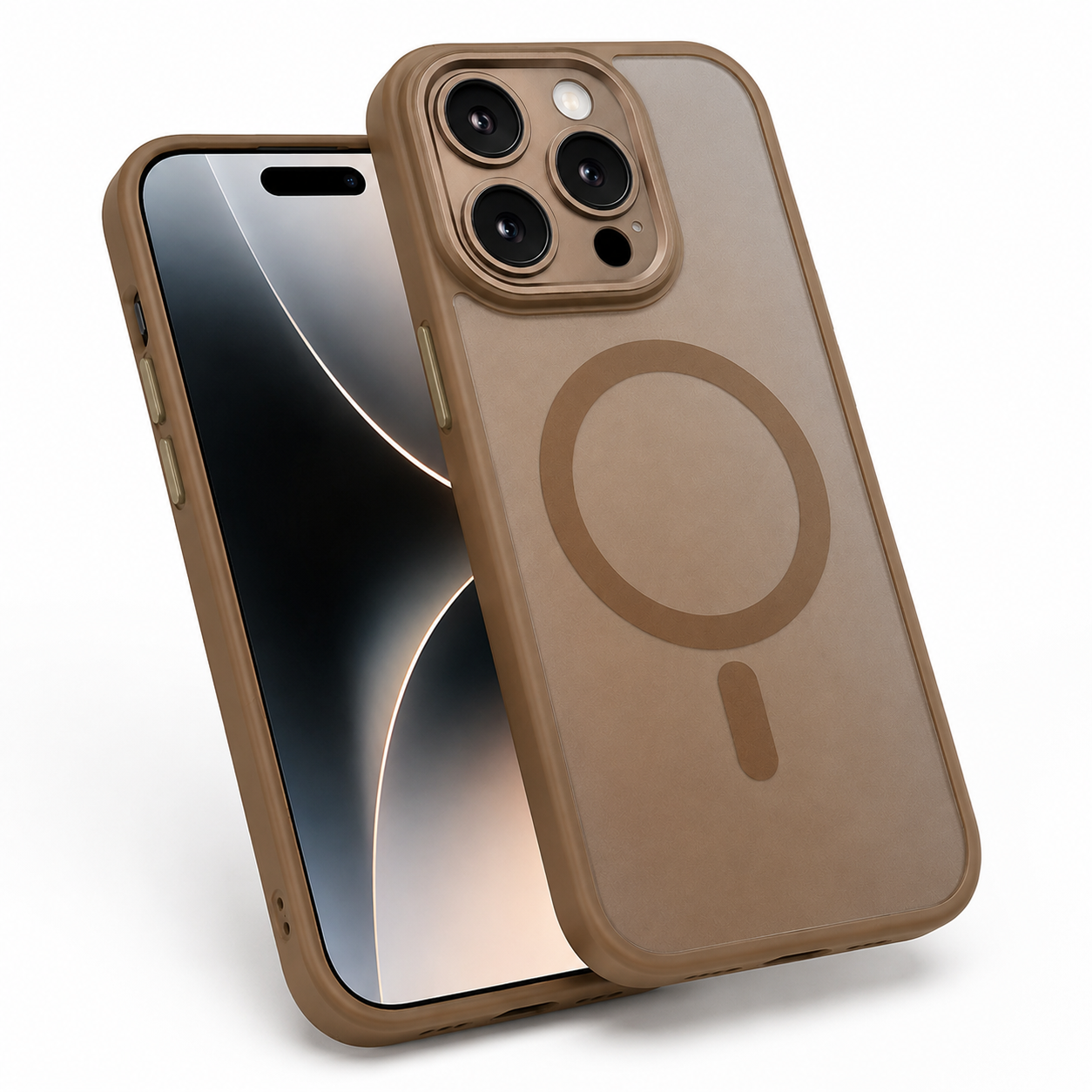 Matte Rubberized MagSafe Case for Apple iPhone 15 - Desert