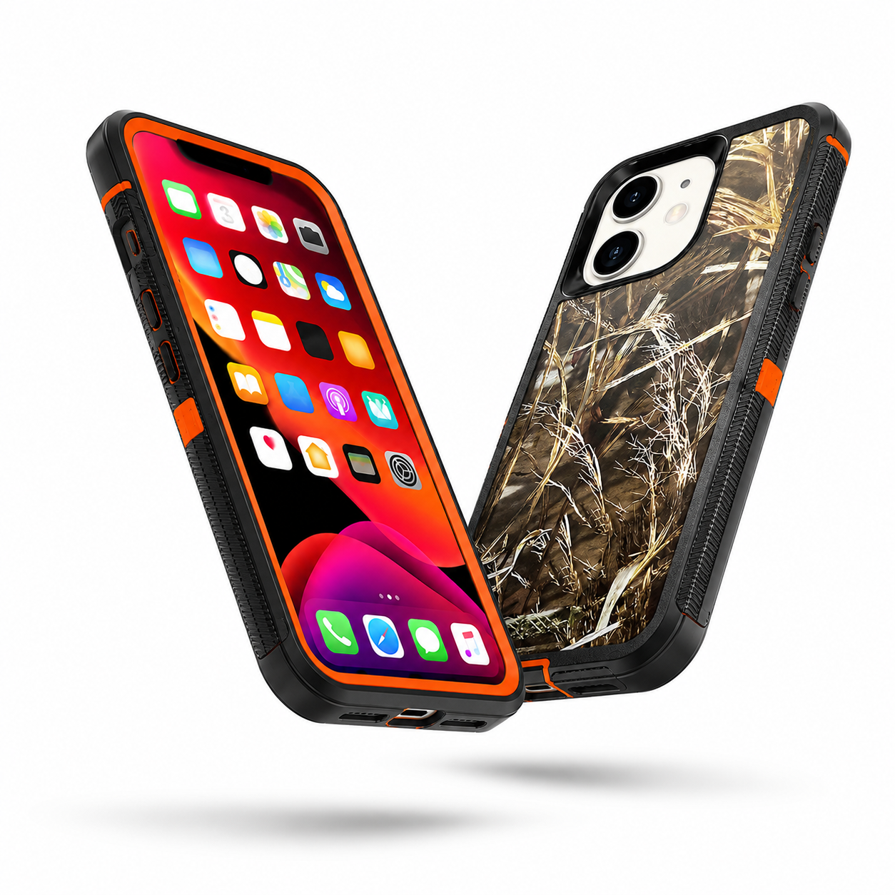 Camouflage Design Defender for Apple iPhone 15 - Orange
