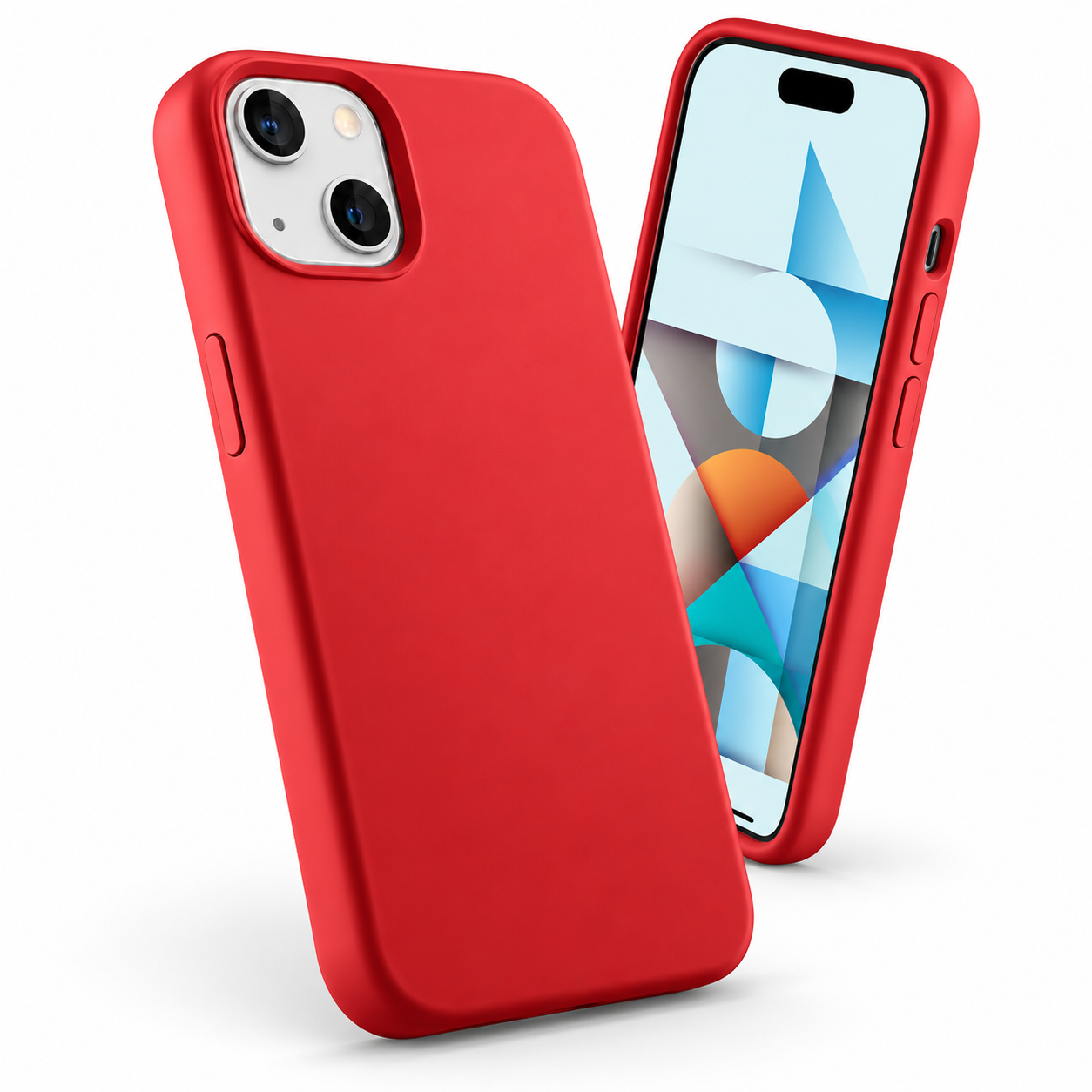 Premium Liquid Silicone Case for Apple iPhone 15 - Red