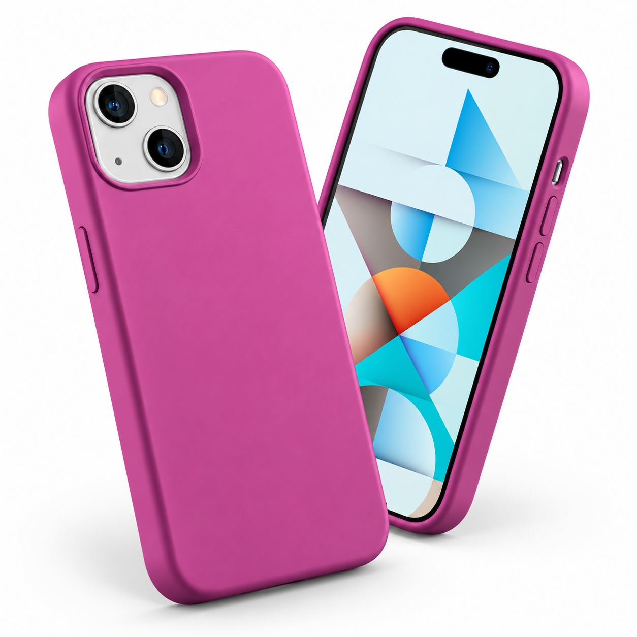 Premium Liquid Silicone Case for Apple iPhone 15 - Hot Pink