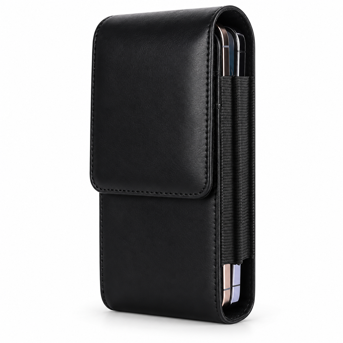 Black Belt Pouch Vertical w/ Metal Clip S609V for Apple iPhone 15